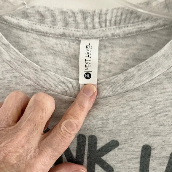 Next Level Women's M Medium‎ Tee Shirt Gray Drink Up Grinches Short Sleeve Crew - Picture 5 of 5